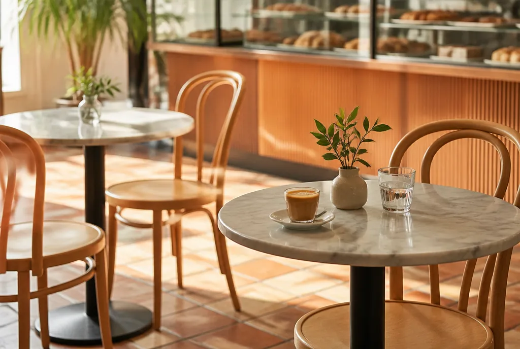 Café tables we supply