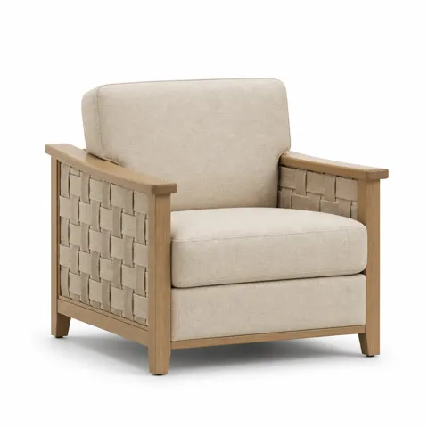 Ivory Weave Armchair