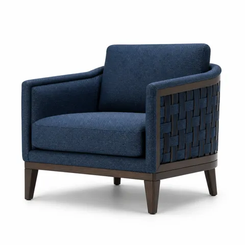 Indigo Weave Armchair