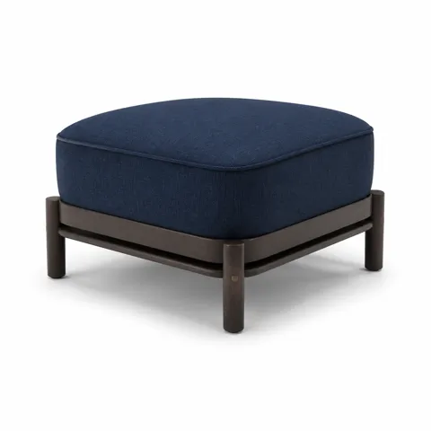 Indigo Crest Ottoman