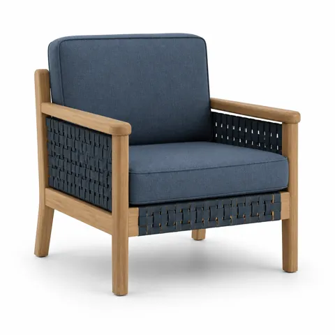 Indigo Weave Outdoor Armchair