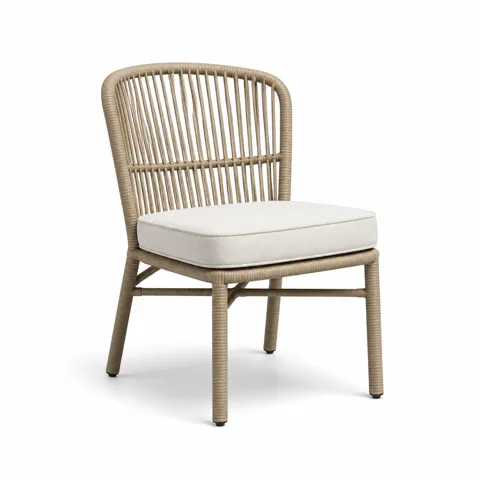 Ivory Weave Outdoor Dining Chair