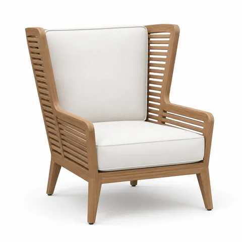 Ivory Bloom Outdoor Lounge Chair
