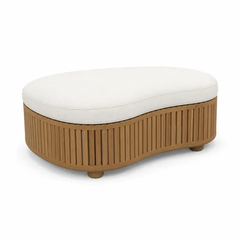 Ivory Arc Outdoor Ottoman