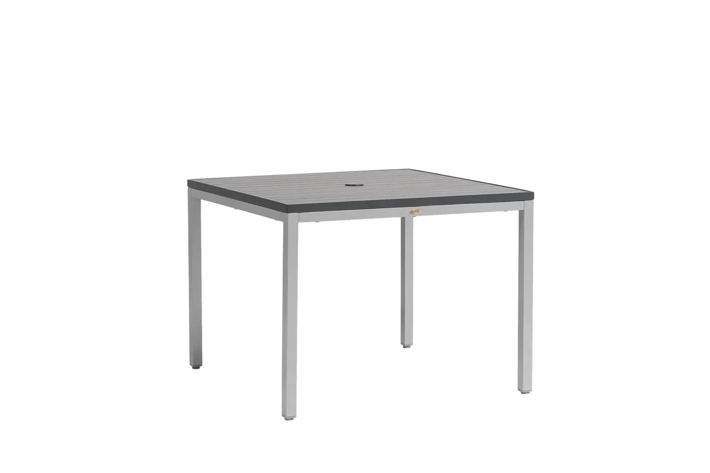 Pemwick Dining Table w/Aluminium Top & Umbrella Hole